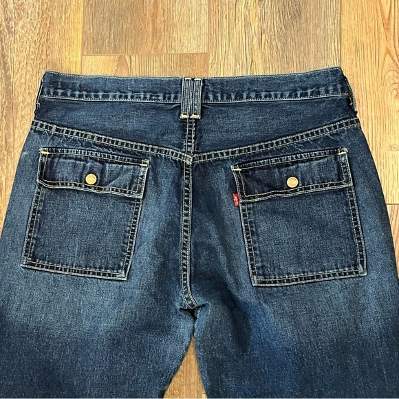 LEVIS Outback Demi Boot Cut Jeans WOMENS 14M 33x30 Blue Denim Dark Gradient Wash - Picture 10 of 16